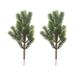 Artificial xmas leaf 2pcs Christmas Simulated Leaves Fake Flower Leaves for Home Office Restaurant Decor (Pine Leaf Branch Green)