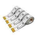 4 Pack Double Scale Soft Measuring Tape for Body Sewing Tailor Cloth Flexible Ruler Fabric Craft Tape Measure & Medical Body Measurement 60 inch/150cm White