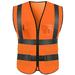 Shakub Hi Vis Viz Jacket Vest High Visibility Reflective Safety Work Zip Up Security Waistcoats Unisex