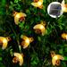 Solar Bee String Lights Outdoor 16 Feet 20 Led Honeybee Fairy Lights with 8 Lighting Modes Waterproof Solar Bumble Bee Lights for Patio Yard Garden Grass Wedding Christmas Party Decor (Warm White)