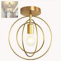 E27 Vintage Ceiling Lamp Industrial Ceiling Light Cage Shaped Round Metal Ceiling Lights Pendant Lamp For Living Room Dining Room Bedroom Dining Room Hotel Hallway Entryway Aisle Decorate Home