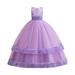 Summer Dresses for Girls Short Sleeve Casual Dresses Casual Print Purple 170