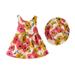 Dresses for Girls Sleeveless Casual Dresses Floral Print Pink 7