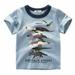 Dinosaur Print Kids Tops Toddler Kids Boys T Shirts Short Sleeve Camouflage Crewneck Tee Cute Cartoon Summer Children Clothes For 5-6 Years