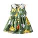 Kids Toddler Girl Dress Sleeveless Mini Dress Floral Print Green 90