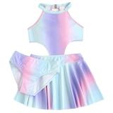 Kids Child Baby Girl s Swimsuit Two Piece Swimsuits Bathing Suit Colourful Princess Dress Underpants Swimwear Set