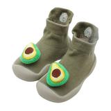 Baby Embroidered Fruit Home Slippers Cartoon Warm House Slippers For Lined Winter Indoor Shoes Toddler Socks Kids Summer Shoes