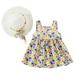 Girl s Summer Dresses Sleeveless Casual Dress Floral Print Yellow 11