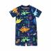 Swimsuit Boy Little Dinosaur Swimsuit Boy Dinosaur Front Zipper Swimsuit Swimsuit Light Blue Zipper Comfortable High Spring Swimsuit For 4-5 Years