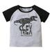 ZHAGHMIN Toddler Boys Summer Clothes Summer Toddler Boys Girls Short Sleeve Cartoon Prints Casual Tops for Kids Clothes Cargo Sleeve Boys Big Boy Shirt Kids Under Shirts Boys Children Place Boys Boy