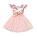Girl s Floral Sleeveless Dresses Kids Sundress For Lace Skirt Floral Sundress Girls Clothes Outfit Pale Rose Dress 5 Year Old Girl Winter Clothes
