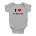 I Heart Ice Skating Love Sports FansFunny Baby Jumpsuits Newborn Clothes (Gray 3-6 Months)