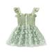 gvdentmGirls Casual Maxi Floral Dress Long Sleeve Holiday Pockets Dresses Easter Dresses For Toddler Girls Green 18-24 Months