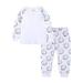 Toddler Outfits Kids Boys Girls Baby Long Sleeve Easter Bunny-Egg Pajamas Home Wear Sleepwear Trendy Clothes Sets