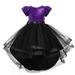 Little Girl Dresses Summer Casual Short Sleeve Casual Dress Casual Print Purple 170