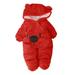 Clothes Girl Boy Bear Velvet Hooded Romper Jumpsuit Solid Baby Cartoon Girls Outfits&Set Gift for A Baby Girl Dress Set Baby Girl