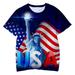 ZHAGHMIN Baby Tshirts Independence 3D Print T-Shirt Casual Clothes Boys Toddler 4Th-Of-July Tops Kid Boys Tops Boys Workout Top Youth Undershirt Boy Toddler Boys Top 5 11 Boy Top Big Boys Summer Top