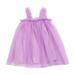 ZHAGHMIN Girl Dresses Size 7-8 Summer Girls Suspender Mesh Dress Pure Color Children Summer Tulle Party Princess Dress Fluffy Casual Dresses Flower Lace Girls Size 5 Girl Skirt Preemie Dress Girls P