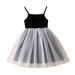 Toddler Baby Girl Dress Short Sleeve A Line Short Dress Casual Print Black 110