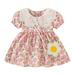 gvdentmEaster Dresses For Toddler Girls Girls Casual Maxi Floral Dress Long Sleeve Holiday Pockets Dresses Pink 12-18 Months