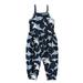 Toddler Girls Kids Jumpsuit One Piece Floral Dinosaur Playsuit Strap Romper Summer Outfits Clothes with Pocket