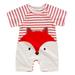 Newborn Baby Boy Girl Clothes Infant Romper Bodysuits Newborn Toddler Baby Girls Boys Bodysuit Summer Short Sleeve One-piece Cartoon Romper Jumpsuit Red 9-12 Months