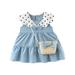 Girls Midi Dress Sleeveless Fashion Dress Casual Print Light Blue 70