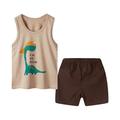 ZHAGHMIN Toddler Boys Clothing Sets Kids Girls Boys 2 Piece Sleepwear Sleeveless T Shirt Shorts Pajama Loungewear Set Pj 3 Piece Baby Boy Set Big Boys Shirt And Tie Set Baby Boy Clothes 4 Piece New