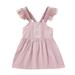 Girl s Summer Dresses Sleeveless Mini Dress Solid Print Pink 80