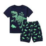 Baby Sleepwear Shorts Toddler Print Dinosaur Boys Pajamas Tops Kids Pants Set Boys Outfits&Set Modern Baby Clothes