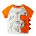 ZHAGHMIN Long Sleeve T Shirts for Boys Cool Toddler Kids Baby Boys Girls Cartoon Dinosaur Short Sleeve Crewneck T Shirts Tops Tee Clothes for Children Cool Chains Boys Boy Small Shirts Muscle Top Lo