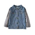 Girls Jean Jacket for Kids Toddler Girls Spring Fall Unicorn Denim Jackets Outerwear Outfit 1-6T