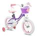 JOYSTAR Angel Girls Bike for Toddlers and Kids Ages 2-9 Years Old 12 14 16 18 Inch Kids Bike with Training Wheels & Basket 18 in Girl Bicycle with Handbrake & Kickstand