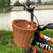 RnemiTe-amo Dealsï¼�Storage Bins Storage Box Bike Basket Kids Front Handlebar Bike Basket Rattan Woven Bicycle Basket