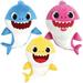 12.6 Inch 3PCS Baby Shark Plush Toys Unique Smiley Decorations Plush Stuffed Animals Soft Cute Plush Baby Sharks Baby Shark Hug Gifts Bedtime Story Companions Room Decoration Doll