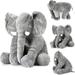 Giant Stuffed Elephant Plush Animal Toy Huge Soft Big Large Animals Doll Gray Gifts for Kids Girlfriend Home Decor (15.7 Inch)