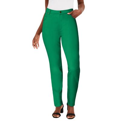 Plus Size Women's Classic Cotton Denim Straight-Leg Jean by Jessica London in Kelly Green (Size 28)