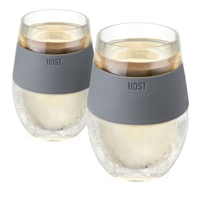 Wine Freeze Cooling Cups (Set Of 2) By by HOST in Grey