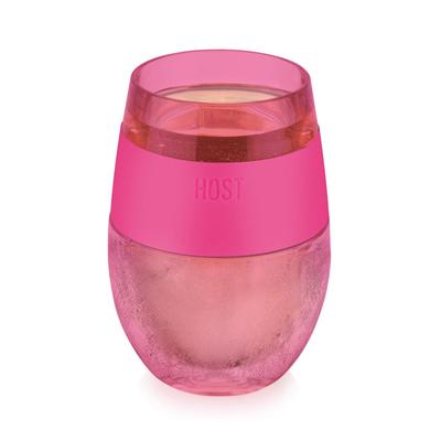 Wine Freeze Cooling Cup In Translucent Magenta by HOST in Pink