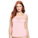 Plus Size Women's Silky Lace-Trimmed Camisole by Comfort Choice in Shell Pink (Size 1X) Full Slip