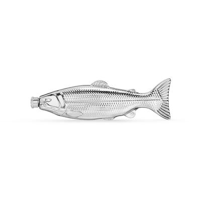Stainless Steel Trout Beverage Flask by Foster & Rye in Metallic