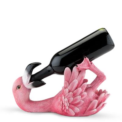 Polyresin Flirty Flamingo Bottle Holder By True by True in Multicolor