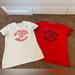 Nike Tops | Nike Ohio State Dri Fit Tee Lot Of 2 V Neck Semi Fitted Red White Shirt M | Color: Red/White | Size: M
