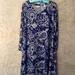 Lularoe Dresses | Lularoe Tent Dress/ Navy Print Summer Dress/ Suze M | Color: Blue/White | Size: M