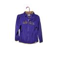 Adidas Jackets & Coats | Adidas Youth Girl Purple Full Zip Velvety Feel Jacket Sz 6 | Color: Purple/Yellow | Size: 6g