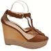 Coach Shoes | Coach Gala Espadrille Wedge Platform Sandals Sz 9.5 | Color: Brown/Tan | Size: 9.5