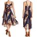 Anthropologie Dresses | Eva Franco Margarita Hi-Lo Dress Sz 4 | Color: Blue/Orange | Size: 4
