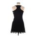 H&M Casual Dress - A-Line Crew Neck Sleeveless: Black Print Dresses - Women's Size 10