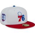 Men's New Era White/Red Philadelphia 76ers 59FIFTY Fitted Hat
