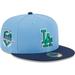 Men's New Era Light Blue/Navy Los Angeles Dodgers Green Undervisor 59FIFTY Fitted Hat